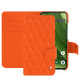 Fairphone 6 leather wallet case - Orange fluo ( Pantone #ff5406 ) 