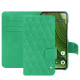 Capa de couro para carteira Fairphone 6 - Menthe vintage - Couture ( Pantone #37b375 ) 