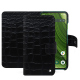 Capa de couro para carteira Fairphone 6 - Crocodile nero ( Noir / Black) 