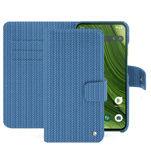 Fairphone 6 Wallet-Hülle – Luxuriöse Lederhülle mit Stauraum | NoreveAbaca ishia ( Pantone #395775 ) 