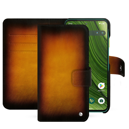 Étui portefeuille Fairphone 6 – Coque cuir luxe avec rangements | NoreveFauve Patine