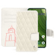 Capa de couro para carteira Fairphone 6 - Blanc escumo - Couture ( Pantone #D6D6D1 )