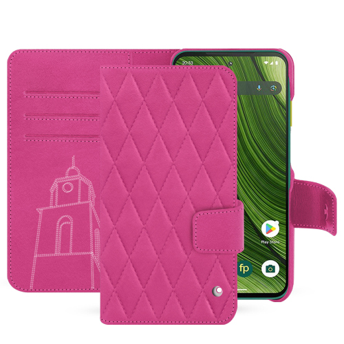 Funda tipo cartera Fairphone 6 – Funda de cuero de lujo con compartimentos | NoreveRose BB - Couture ( Pantone #DB599F )