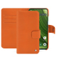 Fairphone 6 leather wallet case - Orange Veggie ( Pantone #cb6015 ) 