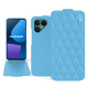 Lederschutzhülle Fairphone 6 - Bleu ciel - Couture ( Nappa - Pantone #abcae9 ) 