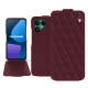 Fairphone 6 leather case - Lie de vin - Couture ( Pantone #412234 ) 
