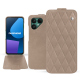 Housse cuir Fairphone 6 - Taupe vintage - Couture ( Pantone #591d16 ) 