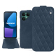 Fairphone 6 leather case - Jean vintage - Couture ( Pantone #2f414f  ) 