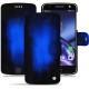 Housse cuir Lenovo Moto Z - Bleu Patine