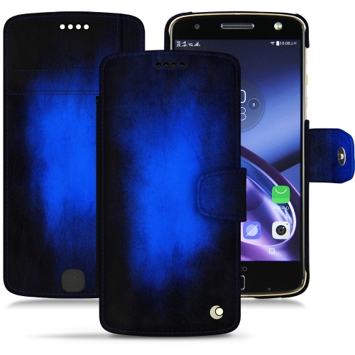 가죽 커버 Lenovo Moto ZBleu Patine