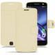 Custodia in pelle Lenovo Moto Z - Beige ( Nappa - Pantone 7502C ) 