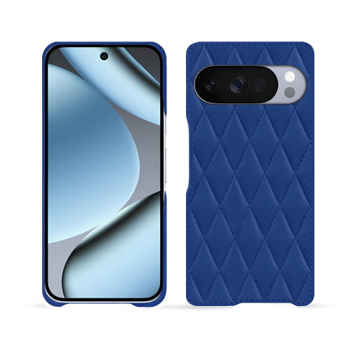 Coque Google Pixel 10 Pro | Luxe & cuir premium NoreveBleu océan - Couture ( Nappa - Pantone #15458a) 