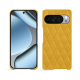 Google Pixel 10 Pro leather cover - Jaune soulèu - Couture ( Pantone #F3B934 )
