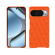 Coque cuir Google Pixel 10 Pro - Orange fluo - Couture ( Pantone #ff5406 ) 