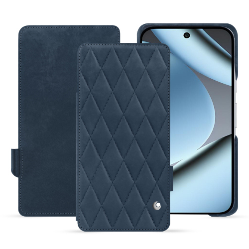 Google Pixel 10 用水平フラップケース | プレミアムレザー NoreveJean vintage - Couture ( Pantone #2f414f  ) 