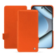 Google Pixel 10 Pro leather case - Orange fluo ( Pantone #ff5406 ) 