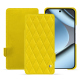 Capa em pele Google Pixel 10 Pro - Jaune fluo - Couture ( Pantone #c9ff57 ) 