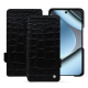 Housse cuir Google Pixel 10 Pro - Crocodile nero ( Noir / Black) 