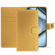 Google Pixel 10 Pro leather wallet case - Or Maïa ( Pantone 871C ) 