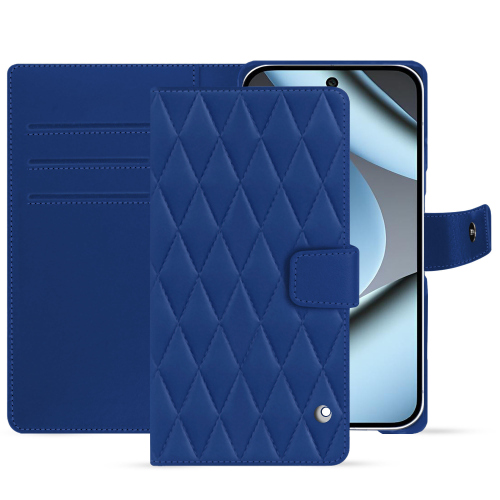Pixel 10 Pro Wallet-Etui | Luxusleder von NoreveBleu océan - Couture ( Nappa - Pantone #15458a) 