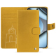 Étui portefeuille cuir Google Pixel 10 Pro - Jaune soulèu ( Pantone #F3B934 )