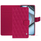 Google Pixel 10 Pro leather wallet case - Rose fluo - Couture ( Pantone #ff16b4 ) 