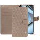Funda de piel para cartera Google Pixel 10 Pro - Taupe vintage - Couture ( Pantone #591d16 ) 