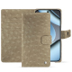 Capa de couro para carteira Google Pixel 10 Pro - Autruche desert ( Pantone #A39382 ) 