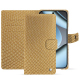 Étui portefeuille cuir Google Pixel 10 Pro - Serpent sabbia ( Pantone #D2BA92 )