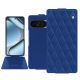Google Pixel 10 Pro leather case - Bleu océan - Couture ( Nappa - Pantone #15458a) 