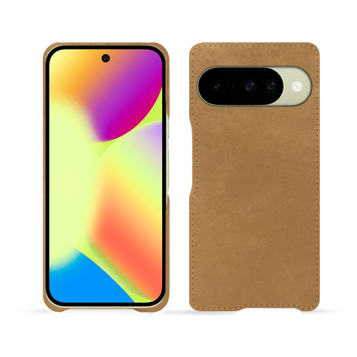 Capa Google Pixel 10 Premium | Couro de luxo personalizado NoreveSable vintage ( Pantone #9b7340 ) 