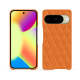 Coque cuir Google Pixel 10 - Orange - Couture ( Nappa - Pantone #ff9351 ) 