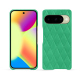 Google Pixel 10 leather cover - Menthe vintage - Couture ( Pantone #37b375 ) 