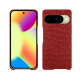 Coque cuir Google Pixel 10 - Autruche ciliegia ( Pantone #a4343a ) 
