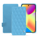 Google Pixel 10 leather case - Bleu ciel - Couture ( Nappa - Pantone #abcae9 ) 