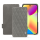 Google Pixel 10 leather case - Acier vintage - Couture ( Pantone #d85827b ) 