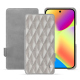 Housse cuir Google Pixel 10 - Platinium - Couture ( Pantone 877C ) 