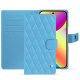 Google Pixel 10 leather wallet case - Bleu ciel - Couture ( Nappa - Pantone #abcae9 ) 
