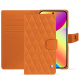 Google Pixel 10 leather wallet case - Orange - Couture ( Nappa - Pantone #ff9351 ) 
