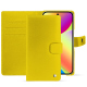 Étui portefeuille cuir Google Pixel 10 - Jaune fluo ( Pantone #c9ff57 ) 