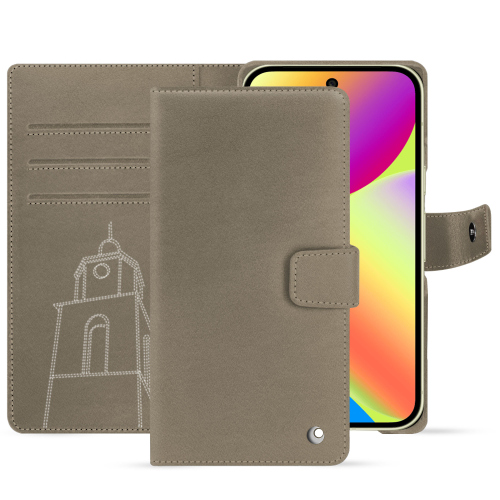 Funda tipo cartera Google Pixel 10 | Lujo y cuero NoreveDarboun sabla ( Pantone #BCB1A1 )