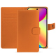 Google Pixel 10 leather wallet case - Orange PU ( Pantone #ff9351 )