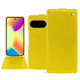 Google Pixel 10 leather case - Jaune fluo ( Pantone #c9ff57 ) 