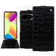 Custodia in pelle Google Pixel 10 - Crocodile nero ( Noir / Black) 