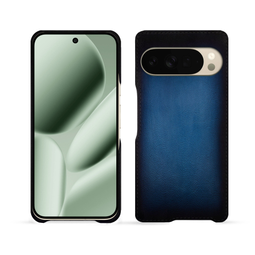 Funda trasera de lujo para Pixel 10 Pro XL | Cuero de alta gama NoreveBleu Patine