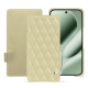 Capa em pele Google Pixel 10 Pro XL - Beige - Couture ( Nappa - Pantone #ceb888 ) 