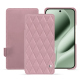 Housse cuir Google Pixel 10 Pro XL - Rose - Couture ( Nappa - Pantone #efbae1 ) 