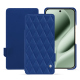 Capa em pele Google Pixel 10 Pro XL - Bleu océan - Couture ( Nappa - Pantone #15458a) 