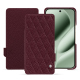 Google Pixel 10 Pro XL leather case - Lie de vin - Couture ( Pantone #412234 ) 
