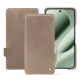 Google Pixel 10 Pro XL leather case - Taupe vintage ( Pantone #bda790 ) 